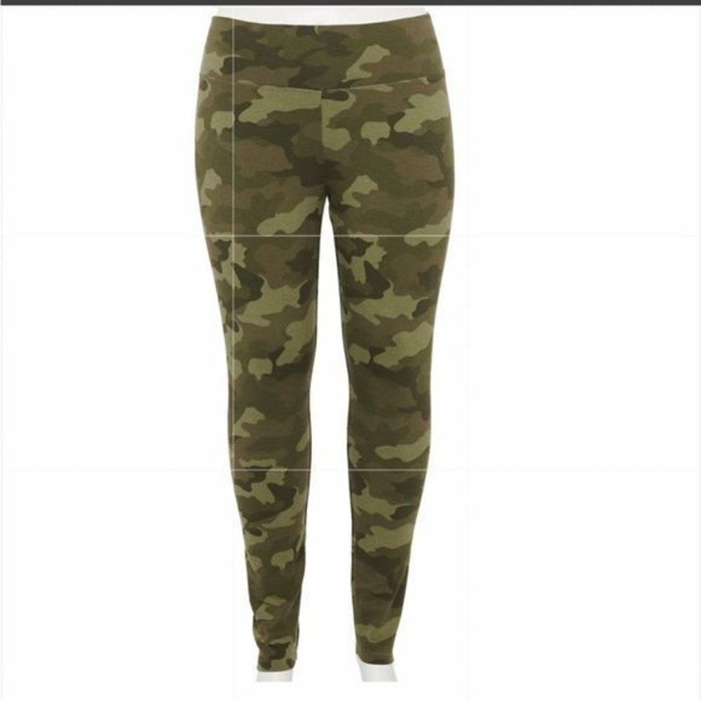 Sonoma plus‎ size 3X short mid rise camouflage leggings NWT